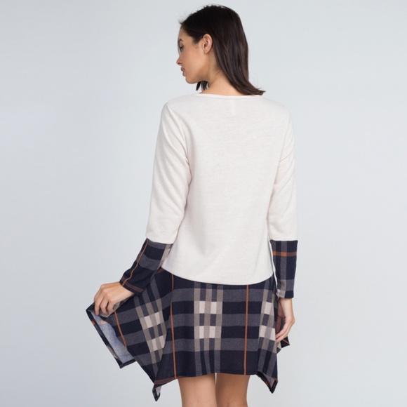 Drop Waist Curved Hem Dress - Picture 4 of 4